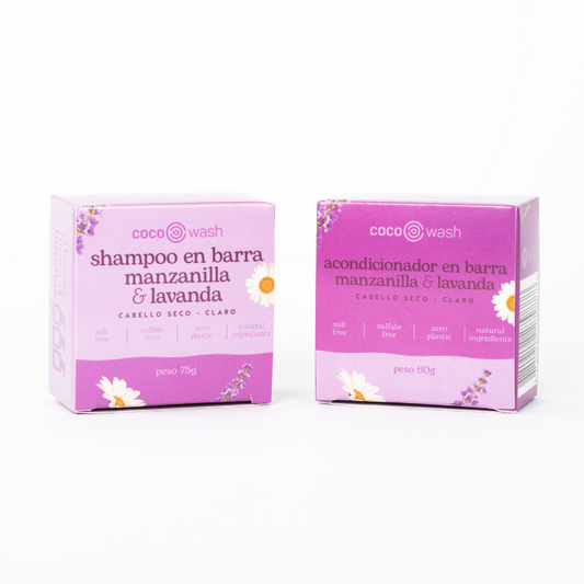Set de Shampoo y Acondicionador Manzanilla & Lavanda Anti Cabello Seco / Claro