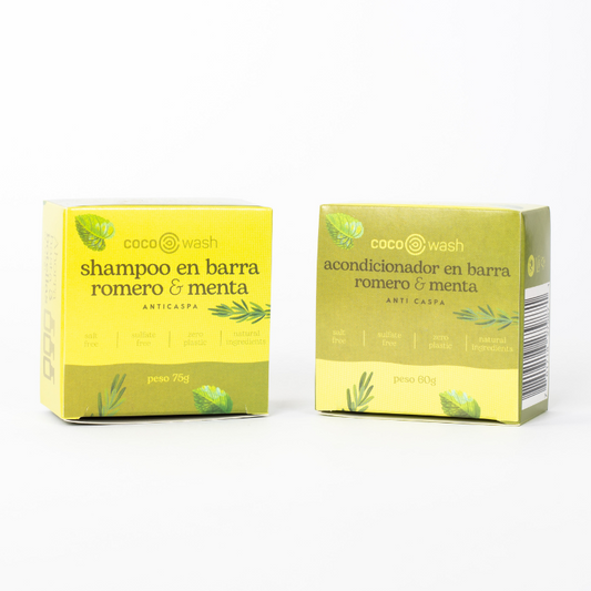 Set de Shampoo y Acondicionador Romero & Menta Anti Caspa
